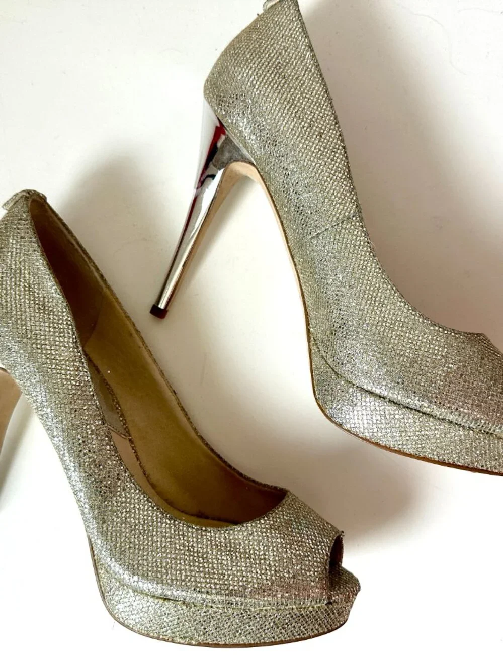 Michael Kors Silver Platform High Heels